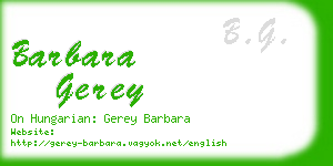 barbara gerey business card